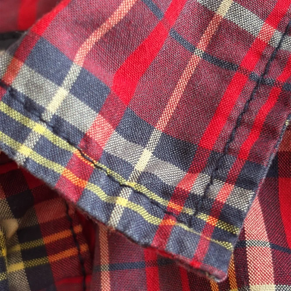 Christmas Plaid Boy Bodysuit Oxford Shirt Oshkosh 12M Christmas Baby Boy